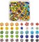 300Pcs Millefiori Lampwork Glass Beads Flat Flower Glass Beads Millefiori Loose Spacer Beads 4-7.2mm